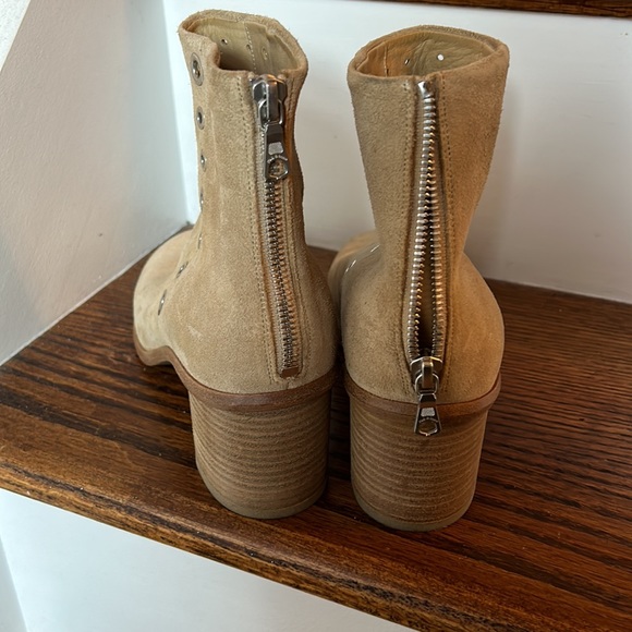 Rag & Bone Willow Sand suede booties with grommets - Picture 5 of 5